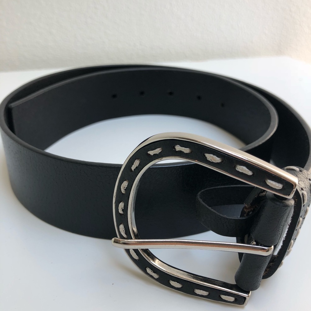 Charter Club Small Black Leather Belt